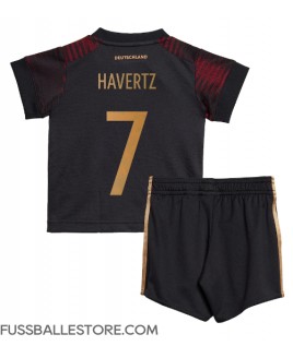 Günstige Deutschland Kai Havertz #7 Auswärts Trikotsatzt Kinder WM 2022 Kurzarm (+ Kurze Hosen)